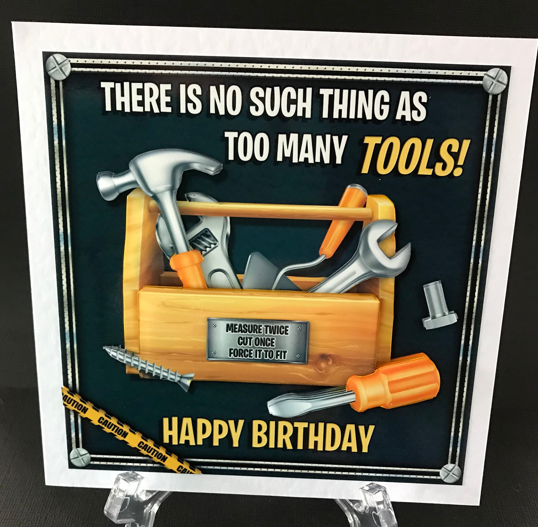 Handyman Carpenter Handmade Birthday Card 3D Male Grandad Dad Etsy