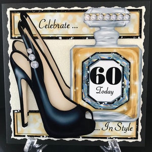 18 21 30 40 50 60 70 Ages Birthday Card 3D Female