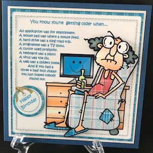 Funny Humorous Handmade 3D Male Birthday Card