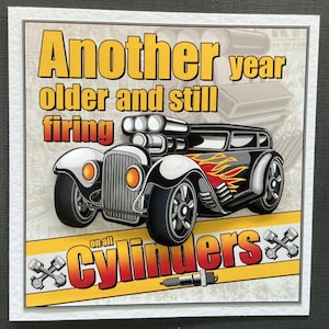 Vintage Car Classic Car Male 3D Birthday Card Handmade Mens