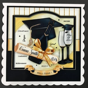 Personalised Graduation Card Male Female Handmade