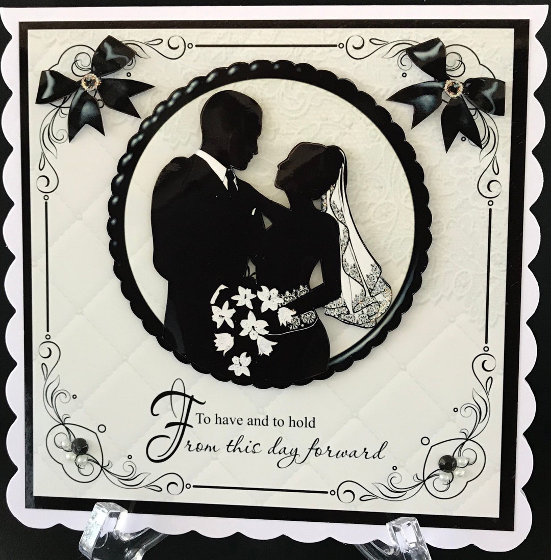 Handmade Wedding Card 3D Can Be Personalised With Names and Date - Etsy ...