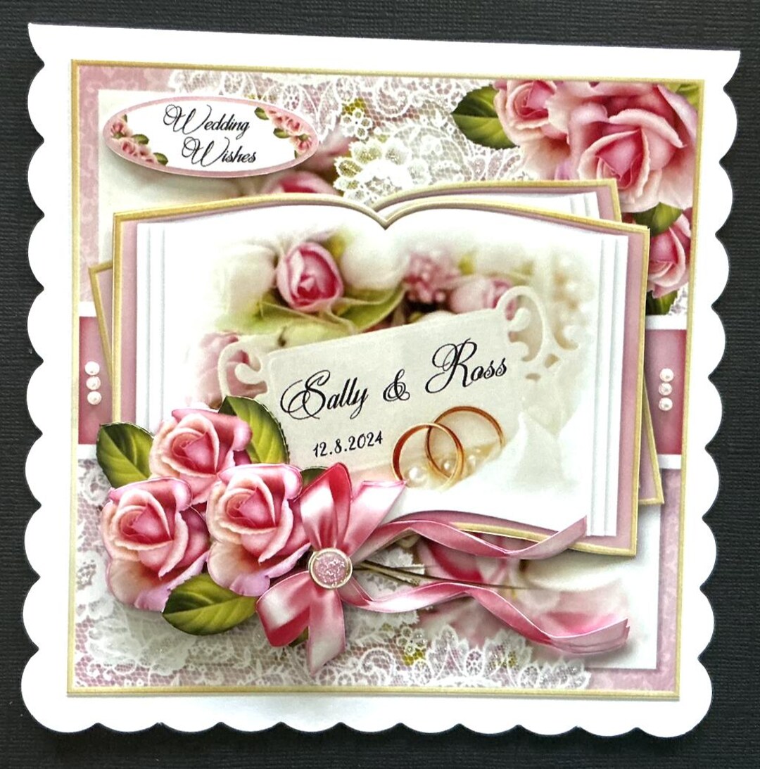 Handmade 3D Wedding Card - Etsy Australia