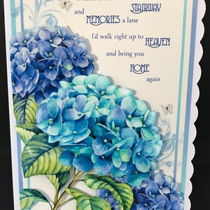 Sympathy Condolence Thinking of You Handmade 3D Card