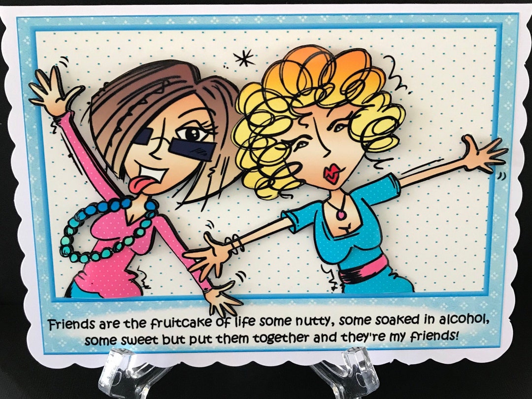 Funny Humorous Female Girls Friend Birthday Card 3D - Etsy Australia