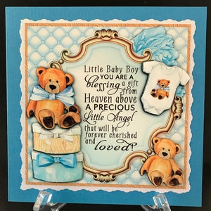 Baby Boy Babies Handmade 3D Cards