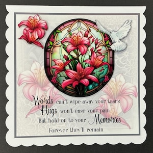 Sympathy Condolence Card Thinking of You Handmade 3D Card Sympathy Card 3D Handmade