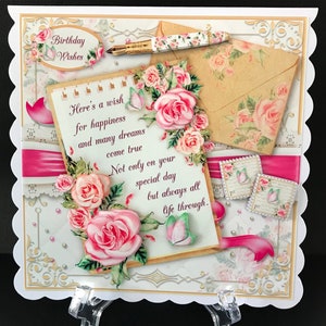 Female Ladies Birthday Card 3D