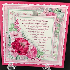 Female Ladies Handmade 3D Birthday Card