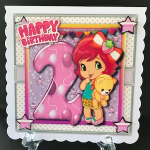 2nd Birthday Age 2 Handmade 3D Birthday Card Daughter Granddaughter