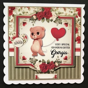 Girls Daughter Granddaughter Handmade Birthday Card 3D