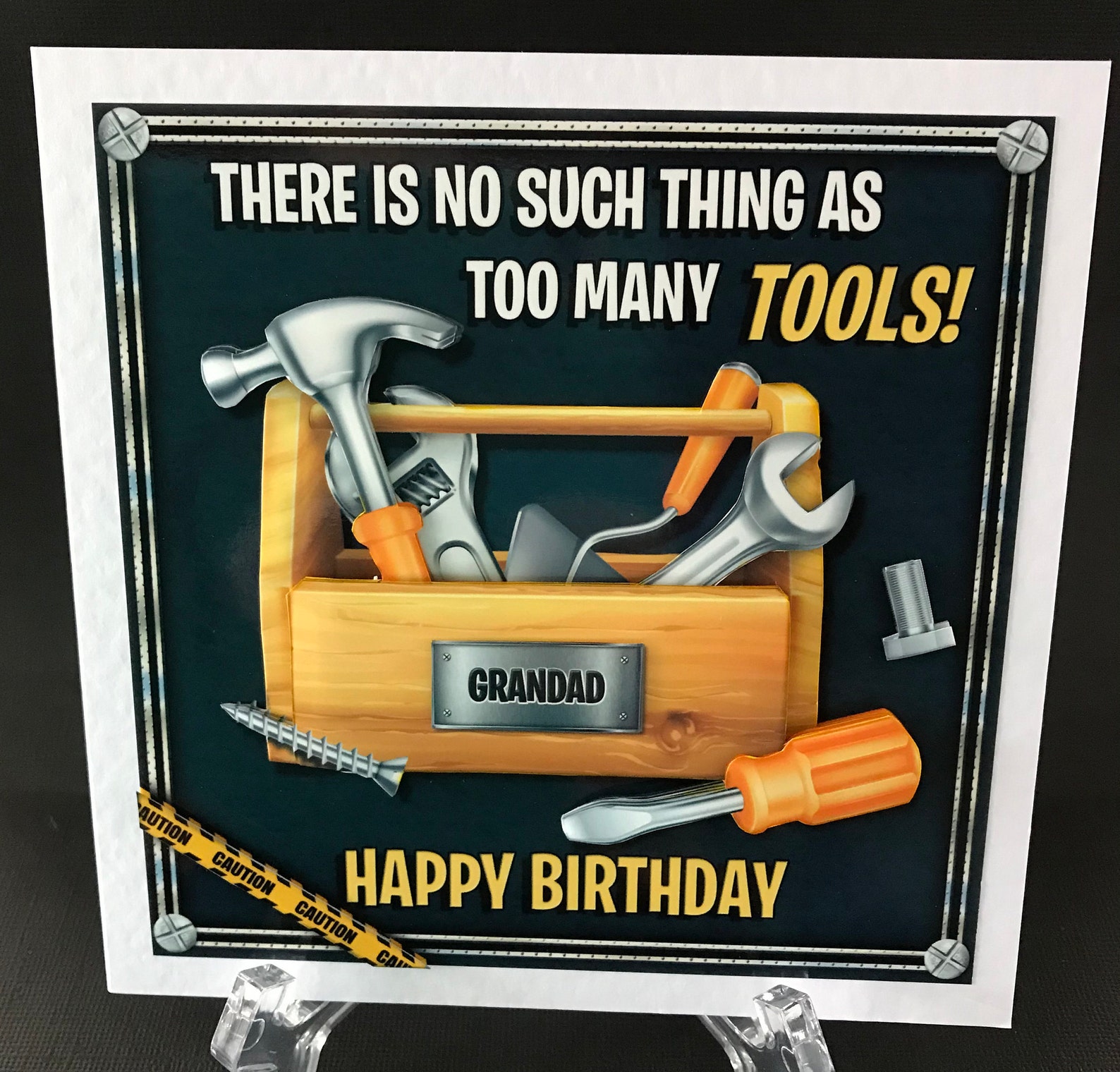 Handyman Carpenter Handmade Birthday Card 3D Male Grandad Dad Etsy