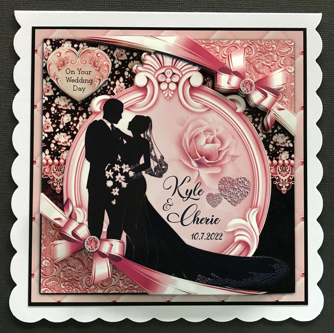 Wedding Card Handmade 3D Can Be Personalised With Any Names - Etsy ...
