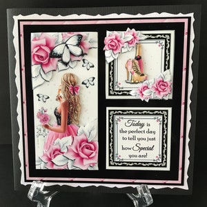 Daughter Granddaughter Female Girls Handmade 3D Birthday Cards