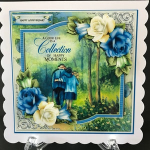 Beautiful Wedding Anniversary Handmade 3D Card