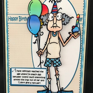Funny Humorous Male Mens Birthday Card 3D