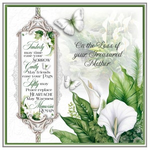 Mother Sympathy Condolence Card Thinking of You Handmade 3D Card Sympathy Card 3D Handmade