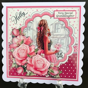Daughter Granddaughter Female Girls Handmade 3D Birthday Cards
