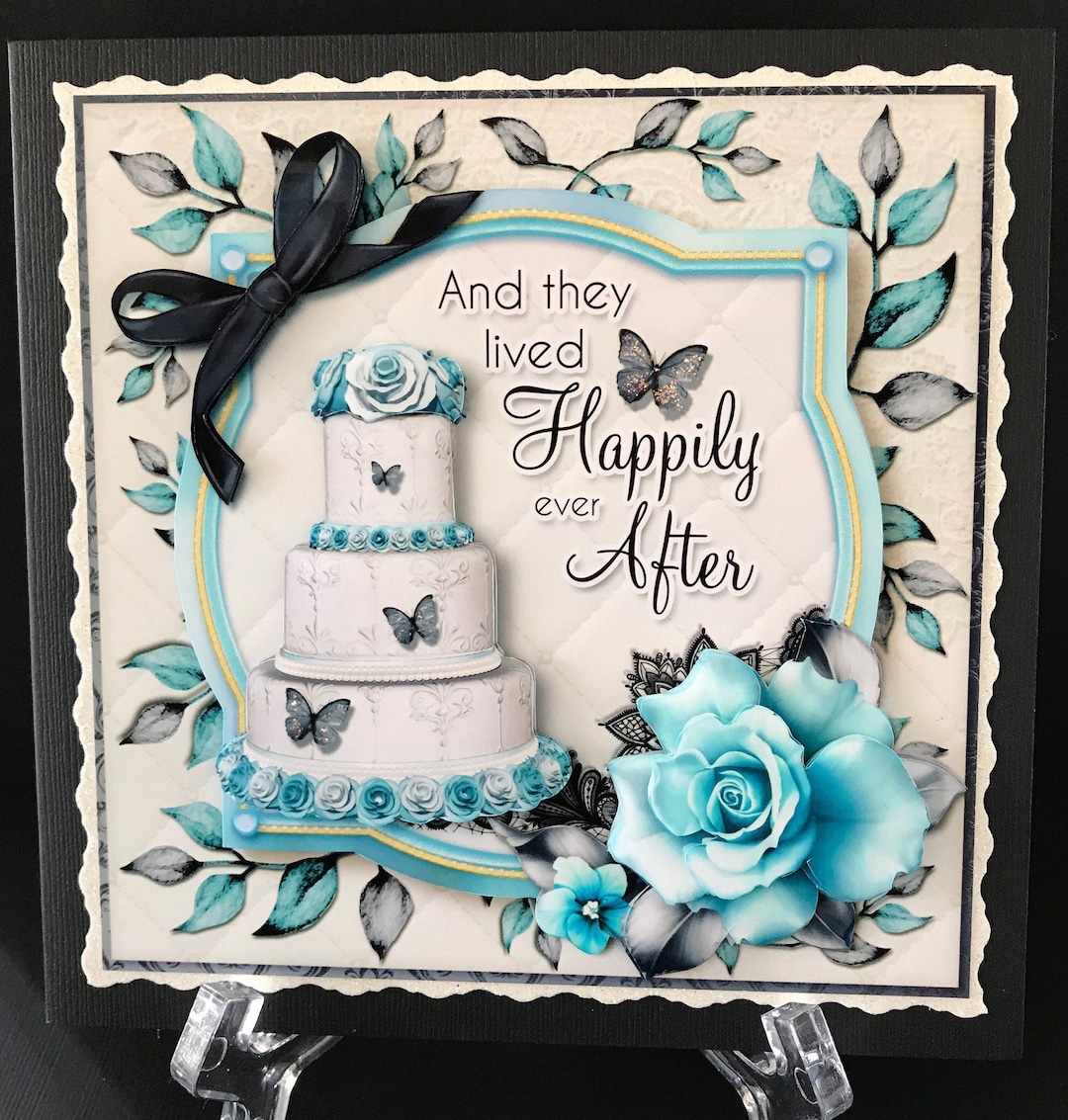 Handmade 3D Wedding Card - Etsy