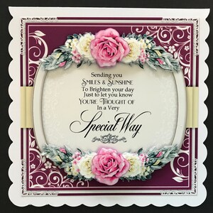 Handmade 3D Birthday Card Special Verse Mum Friend Grandmother