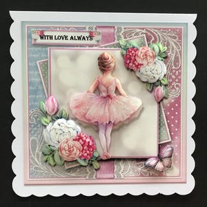Ballet Ballerina Cute Sweet Ballet Girls 3D Birthday Cards