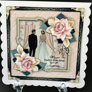 Handmade 3D Wedding Card