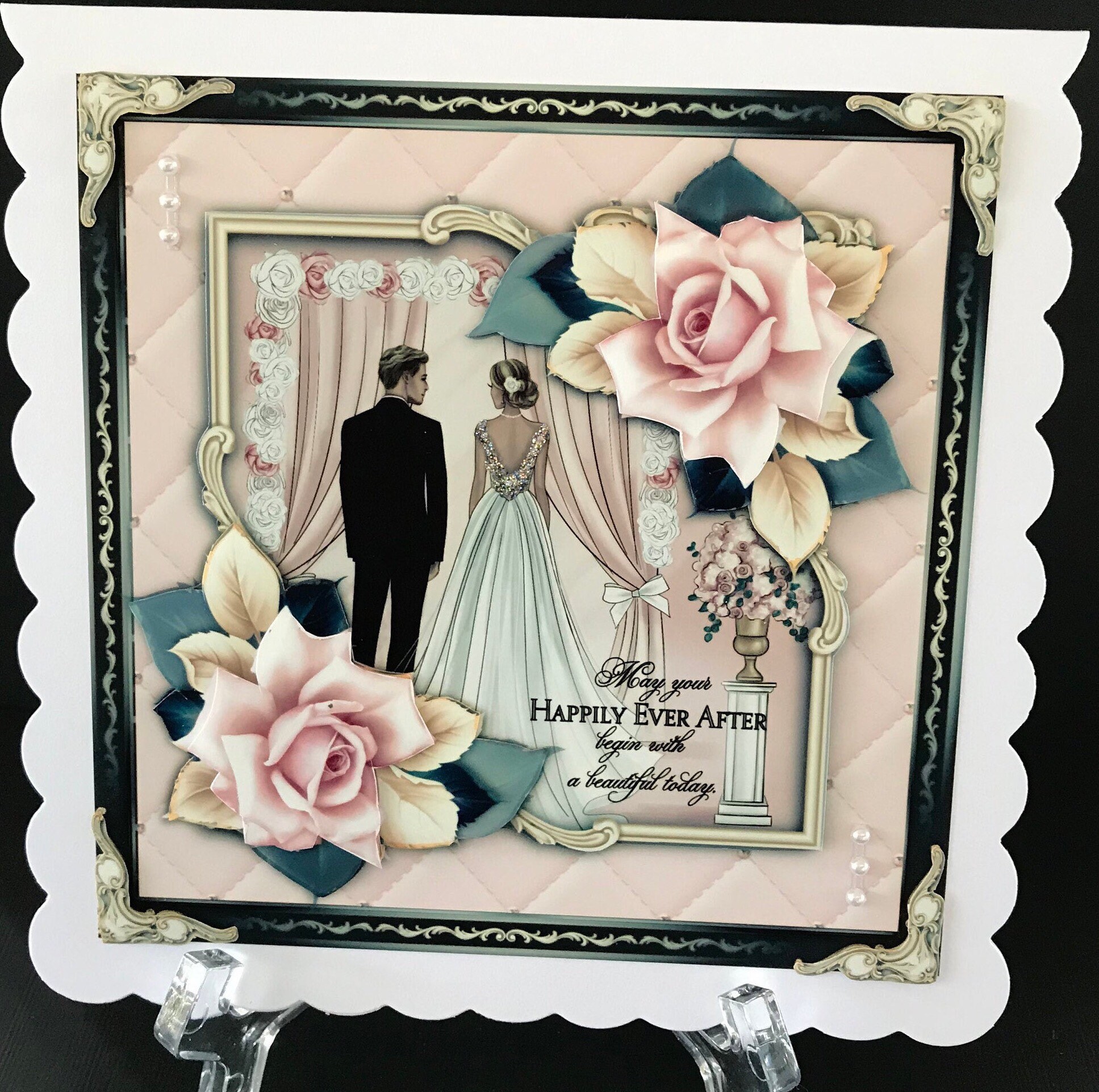 Handmade 3D Wedding Card - Etsy Australia