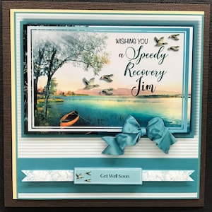 Get Well Male Handmade 3D card