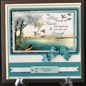 Sympathy Condolence Thinking of You Handmade 3D Card Male 3D Sympathy card