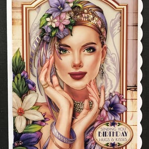 Trendy Modern Female Handmade 3D Birthday Card Daughter Granddaughter