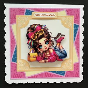 11 12 13 14 15 16 17 years Teen Teenager Girl Handmade 3D Age Birthday Card
