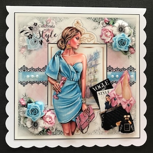 Trendy Modern Female Handmade 3D Birthday Card Daughter Granddaughter