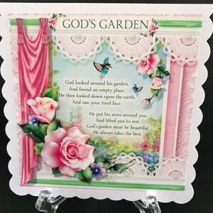 Sympathy Condolence Thinking of You Handmade 3D Card