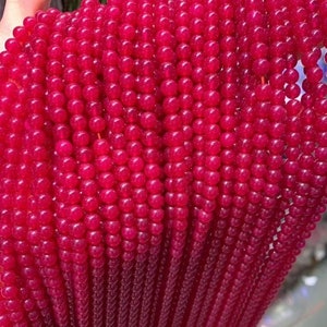 Natural red corundum smooth round beads 2mm 3mm ,Rare ruby loose round beads,15 inches one strands