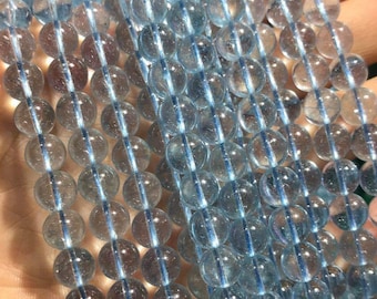 Blautopasquarz Kristall glatte runde lose Perlen 6mm 8mm 10mmperlen, 15 Zoll voller Stränge