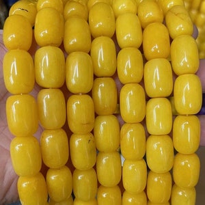 Natural Yellow Agate barrel gemstone Beads 15 inches,Strands Beads
