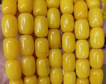 Natural Yellow Agate barrel gemstone Beads 15 inches,Strands Beads