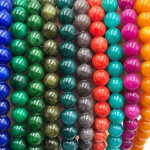 Colourful Cloud Jade Round Beads wholesale 4mm 6mm 8mm 10mm 12mm ,Purple red green blue pink white grey candy jade,16 inches for one strands