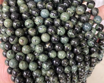 Natural Kambaba Jasper Smooth and Round Gemstone Beads 4mm 6mm 8mm 10mm 12mm,15 inches one strand.