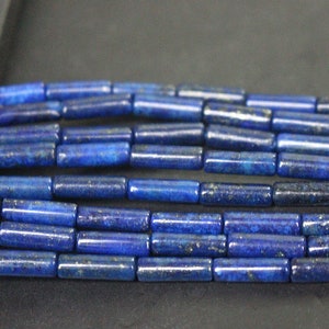 3*6mm 4*13mm Lapis lazuli smooth tube beads,column beads -15 inch per Strand