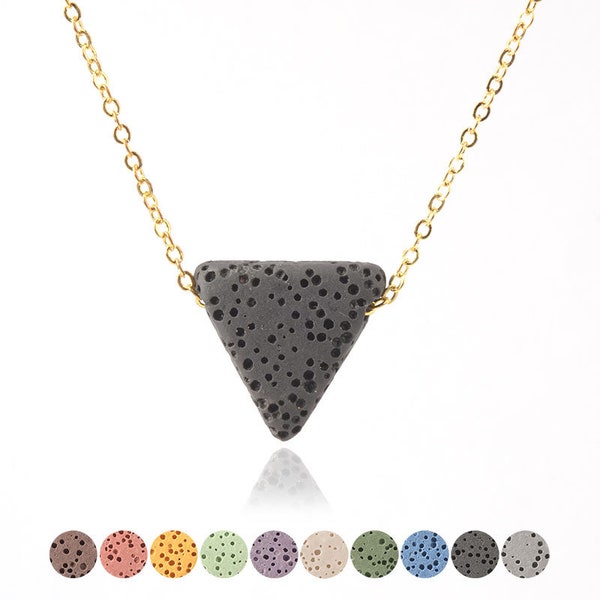 5pcs volcanic rock triangle bead, Lava necklace beads, lava pendant beads,15 inch per strands