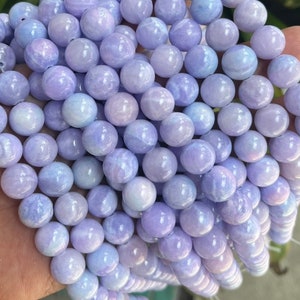 Violet Purple Jade 6mm 8mm 10mm 12 Round Beads wholesale,16 inch per strand