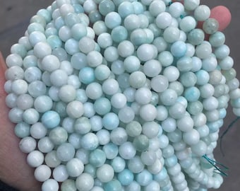 Genuine hemimorphite smooth round beads 6mm 8mm 10mm ,Natural smooth round beads,15 Inches one strands