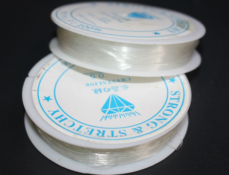 5 Rolls Clear Elastic Thread Elastic Beading Cord Wire Diy Etsy