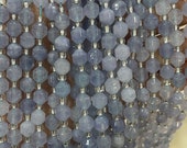 Aquamarine Quartz Stone Faceted Barrel Prism beads,Aquamarine blue faceted bicone drum cut beads 6mm 8mm 10mm beads,15 inches