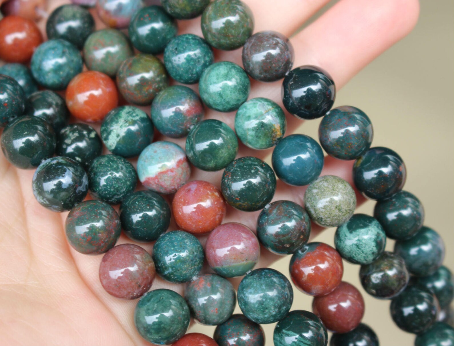 Natural Bloodstone Beads 6mm 8mm 10mm 12mm Smooth and Round | Etsy