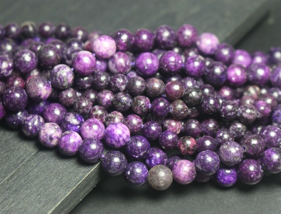 Pcs Gemstones DIY Jewellery Making Crafts Lepidolite Round Beads 8mm Purple 45