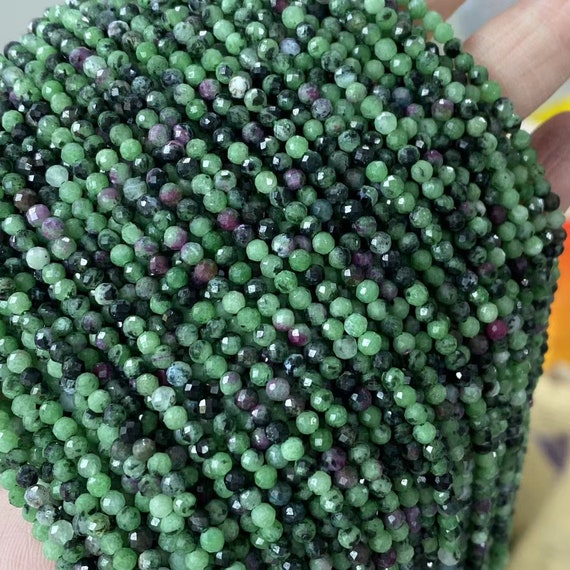 5 Strands Dyed Round Natural Ruby in Zoisite Bead 6mm 16" Gemstone Loose Spacer 