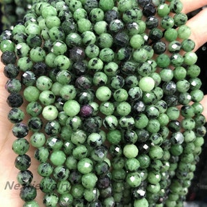 Natural Ruby Zoisite Faceted Round Beads,15 Inches Per Strand,6mm 8mm 10mm Faceted Ruby Zoisite beads