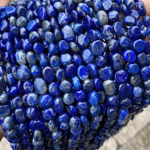 Natürliche Lapislazuli Kiesel Unregelmäßige Form Chips Perlen, Lapislazuli Kies Stein Perlen, 6 * 8 mm 8 * 10 mm, 15 Zoll